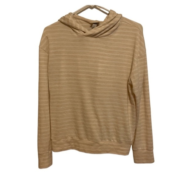 A New Day Size Small Striped Hoodie Cream and White Size Small - Picture 1 of 3